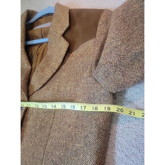 Bogner Blazer Womens Size 8 Brown Shoulder Pads Wool Blend Button Up Coat Jacket - Picture 9 of 13